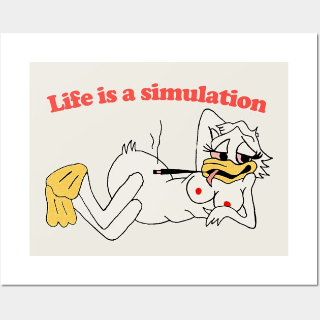 Life Is A Simulation Wall Art by DankFutura